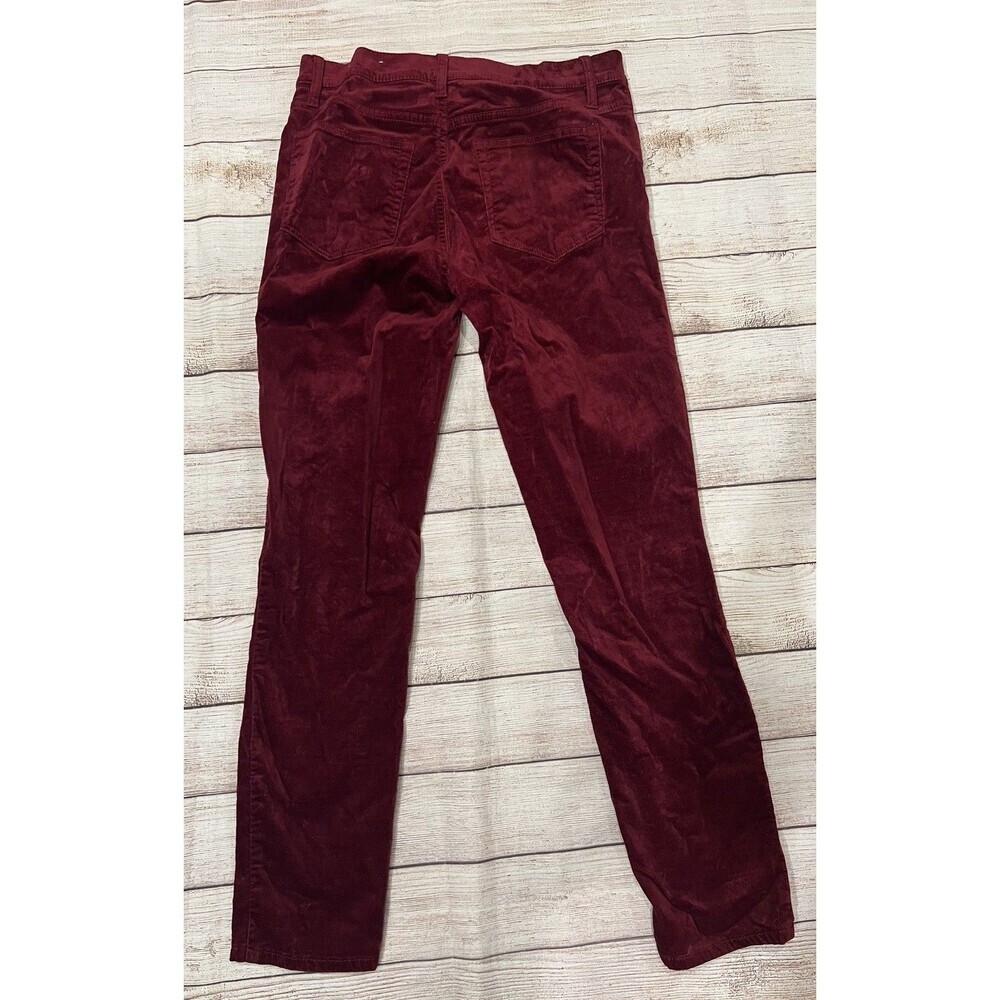 Loft Womens Red Velvet Velour Holiday Event Festive Elegant Pants 4/27 - Picture 3 of 7